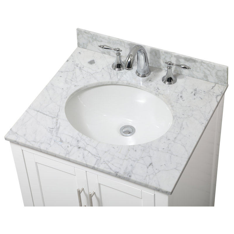 Beachcrest Home Nova 24'' Single Bathroom Vanity with Stone Top